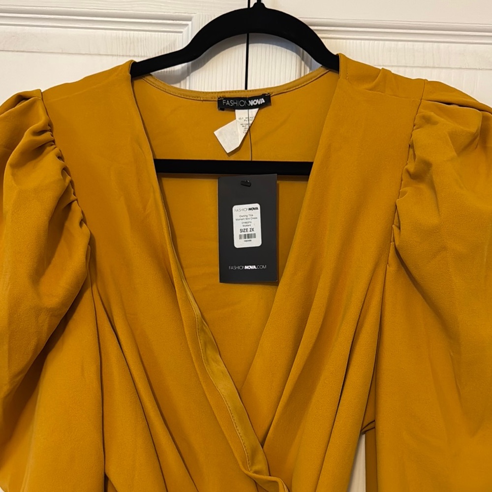 Fashion Nova Mustard Yellow Dress